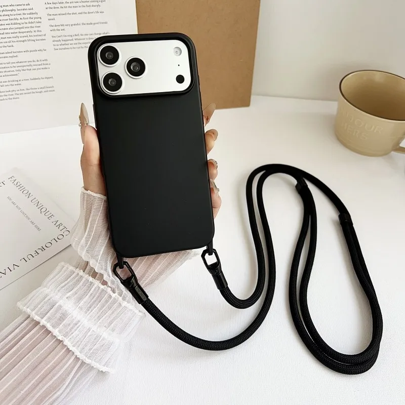 Shockproof Lanyard Case with Adjustable Crossbody Strap - Soft Original Cover