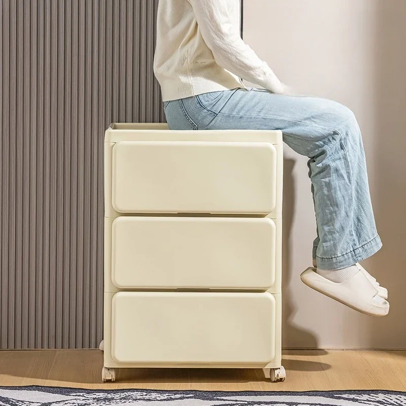 Thickened Drawer Storage Cabinet,Multi-Layer Organizer for Room,Gap-Fitting Five-Layer Drawer Unit,Bedroom Bedside Cabinet