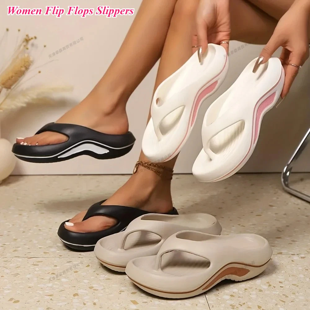 Women’s Comfortable Flip Flops Soft Anti-Slip Slippers Summer Beach Sandals Lightweight Casual Home Non-slip Flip Flops Shoes