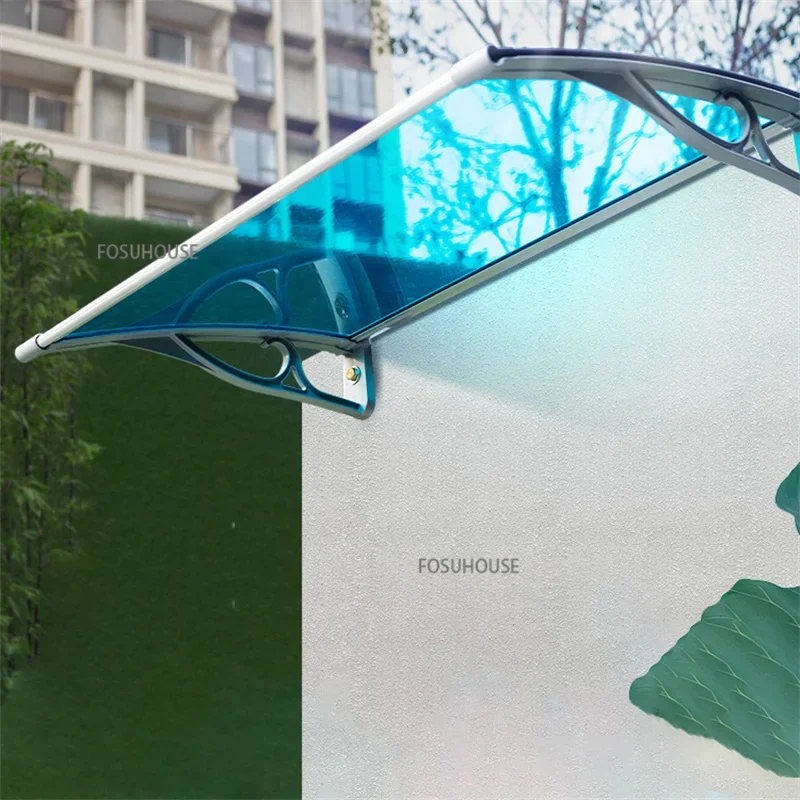 투명한 방수 PC 보드 정자 알루미늄 합금 브래킷, 차양 야외 창문 발코니, 조용한 햇빛가리개 전기 상자 처마