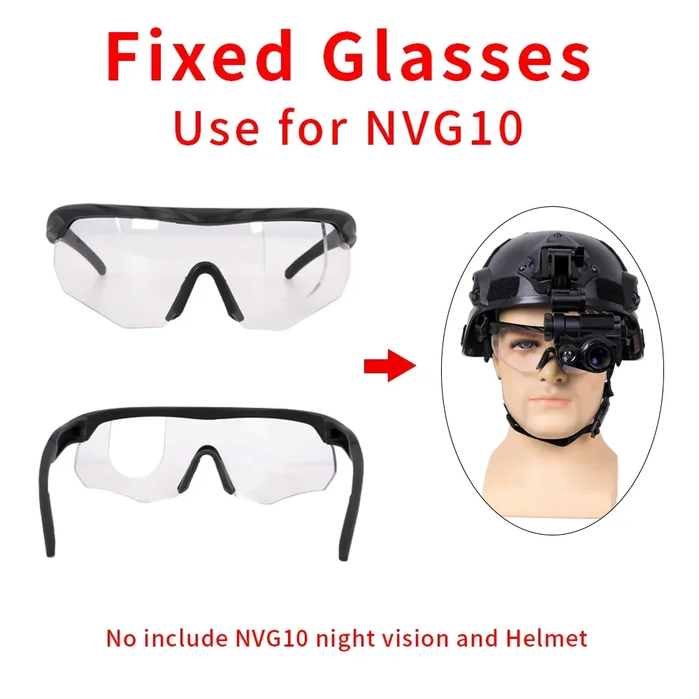 Fixed Glasses for NVG10 Monocular Prevent Shaking Helmet Dustproof & Waterproof Glasses Use for Head Mounted Night Vision