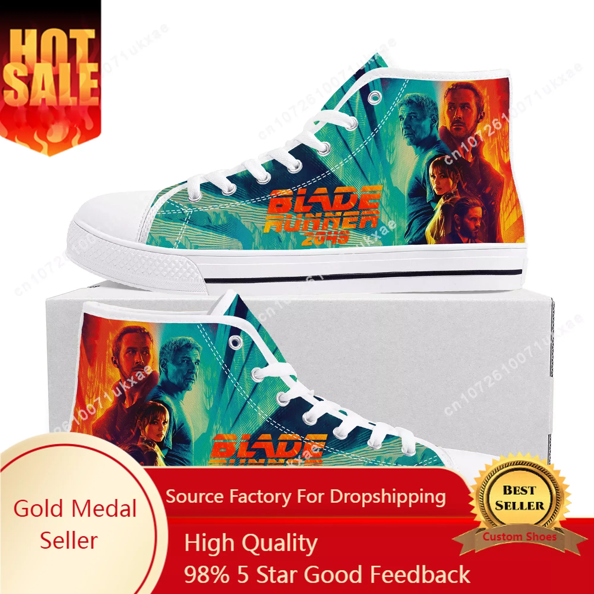 

Blade Runner 2049 High Top Sneakers Mens Womens Teenager Tyrell Corporation Canvas Sneaker couple Casual Shoe Customize Shoes