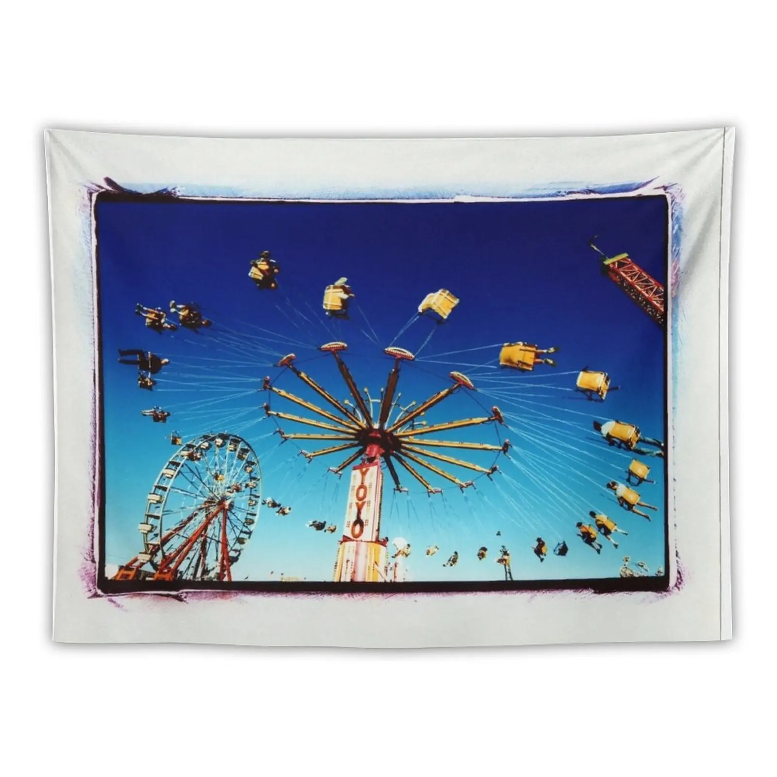 

YOYO Kansas State Fair Midway Ride Tapestry Wall Decoration Aesthetic Room Decoration