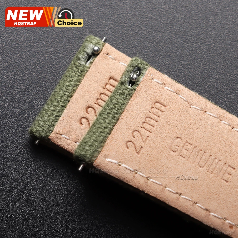 Enhanced Quick Release Nylon & Leather Watch Strap – Universal Wristband