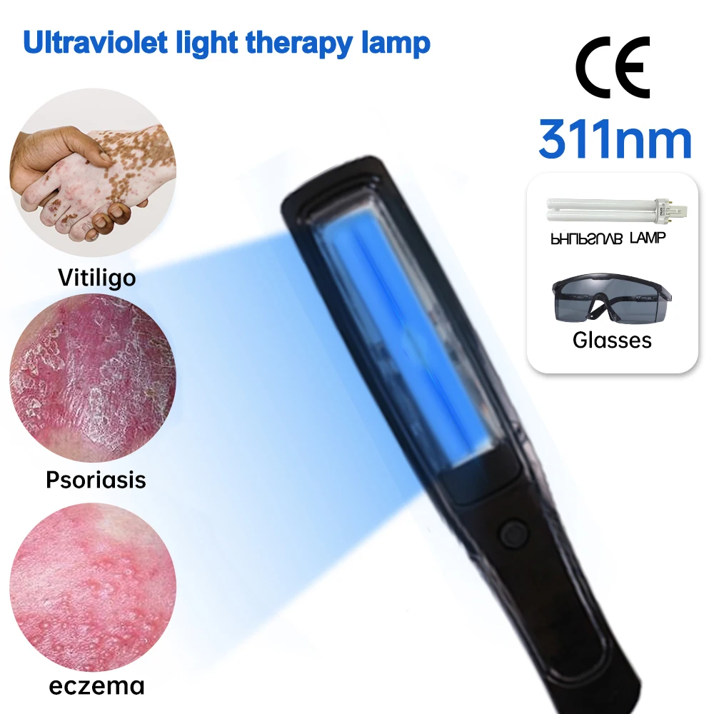 UVB Lamp for Therapy Psoriasis Lamp Skin Treatment Light 308NM Narrowband Ultraviolet Vitiligo Phototherapy Instrument