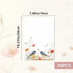 B5 Vibrant Minimalist Lined Writing Paper - 30 Sheets for Notebooks, Memos, and Stickers (Mixed Color)