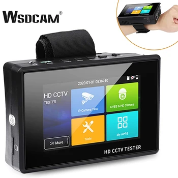 휴대용 손목 IP 카메라 테스터, 4 인치 CCTV 테스터, 4K H.265 IP CVBS CVI TVI AHD 아날로그 카메라 테스터, POE/IP 포함