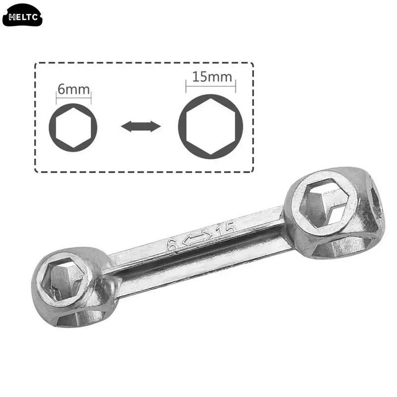 New Bicycle Dog bone Mini Pocket Hex Wrench Hexagon Wrench Spanner Multi Repair Tool Multipurpose Keychain Scooter Garage Gadget