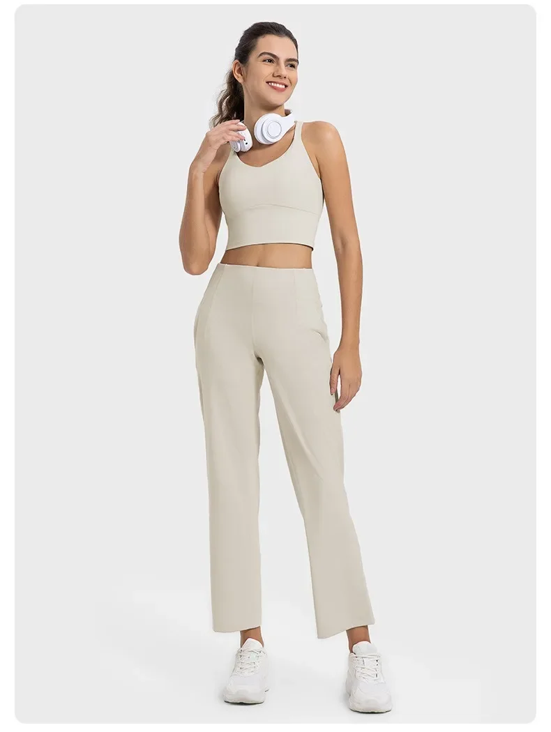 Buttery Soft Strappy Back Sports Bras Padded Crisscross Backless U-neck Cropped Yoga Bras Workout Clothes for Women Gym Tank Top