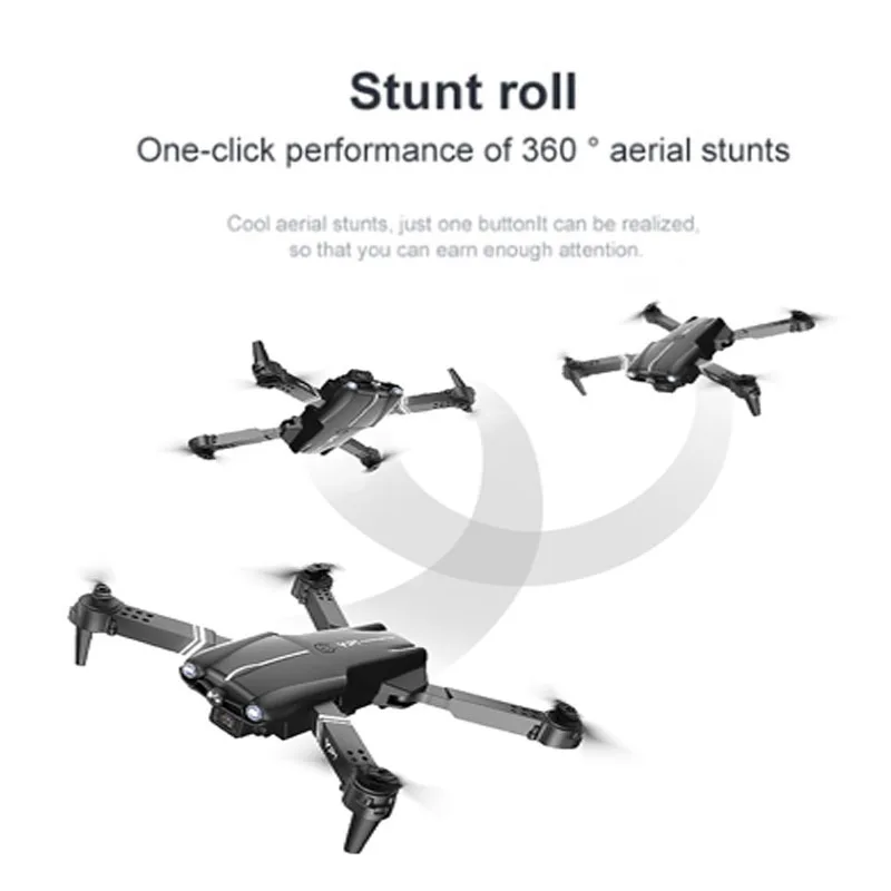 Drone caméra 4K posé sur l'herbe, prêt à décoller, achetez-le avec livraison rapide France.