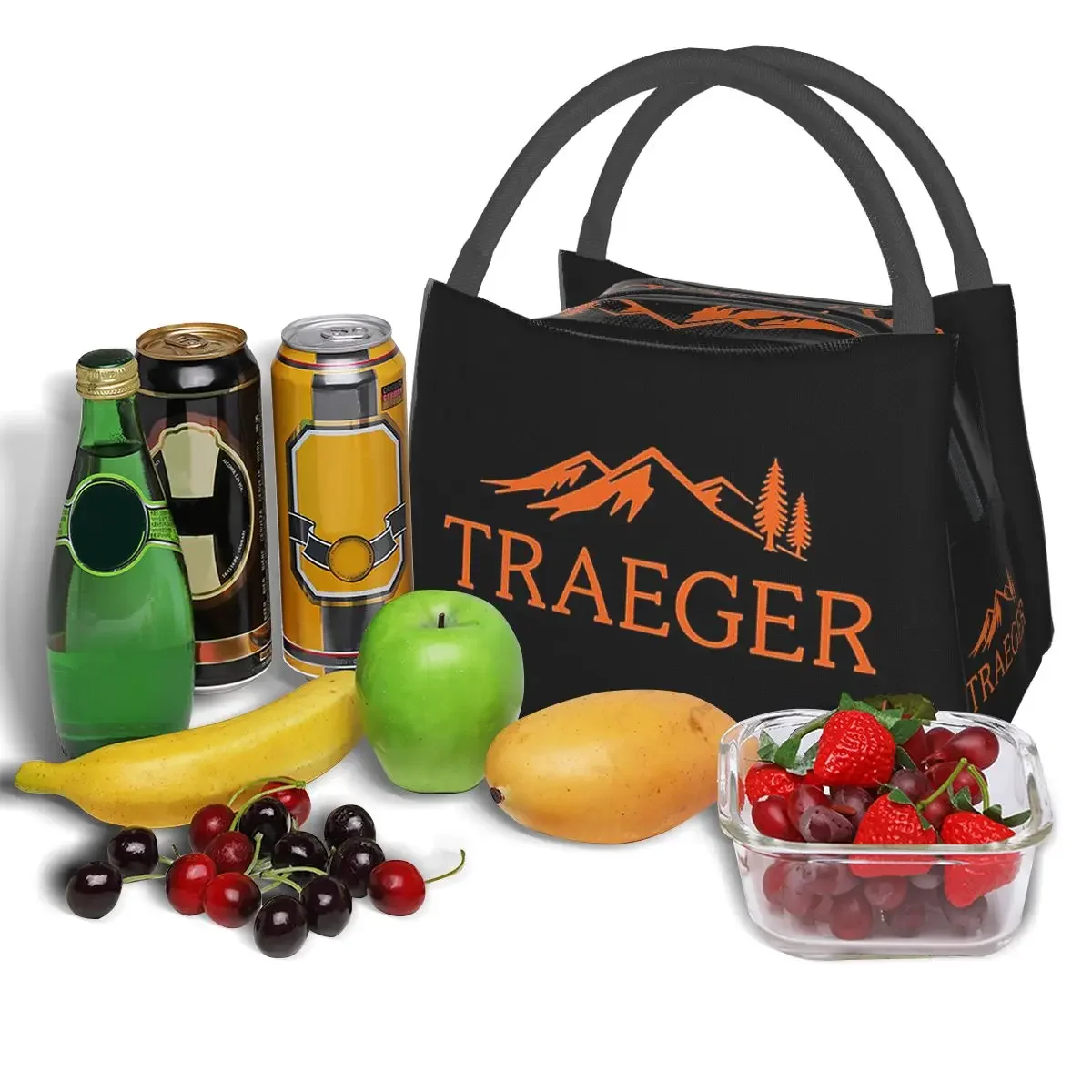 Traeger Pellet Grill Smoke BBQ Essential Lunch Bags Insulated Bento Box Lunch Tote Picnic Bags Cooler Thermal Bag for Woman