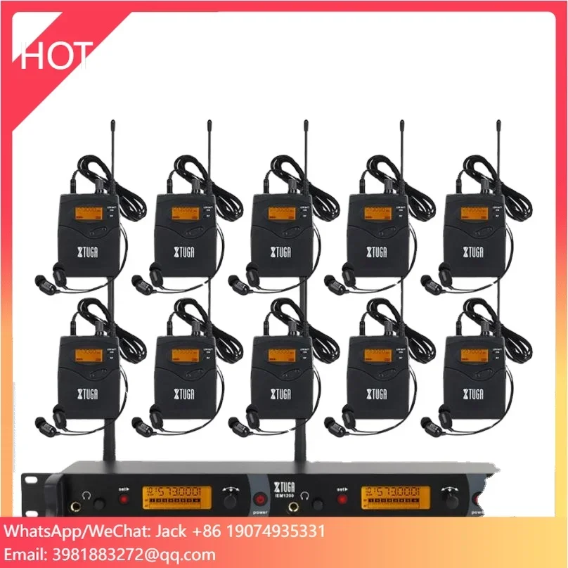 XTUGA IEM1200 프로페셔널 보컬 스테이지 악기용 UHF 무선 인이어 시스템 (무대용)