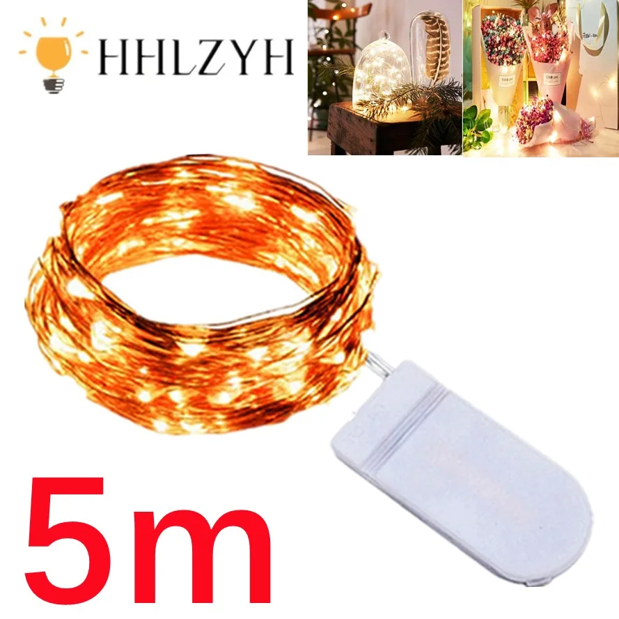1M 2M 3M 5M Fairy Lights LED Copper Wire String Lights Outdoor Garland Wedding Light for Home Christmas Garden Holiday Decoration