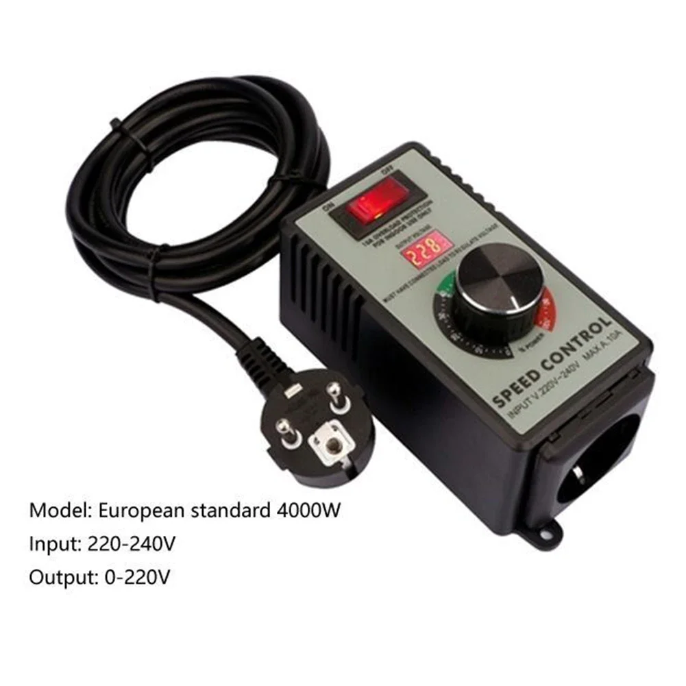 Angle Grinder Speed Controller Governor Switch Voltage Stabilizer 15A 4000W ABS Plastic AC220V-250V Variable speed controller