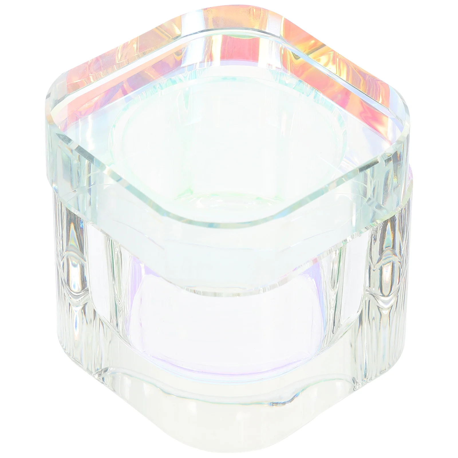 

Crystal Glass Manicure Nail Dish Cup Nail Dappen Dish Nail Liquid Holder Container Equipment With Lid Nail Art Tools