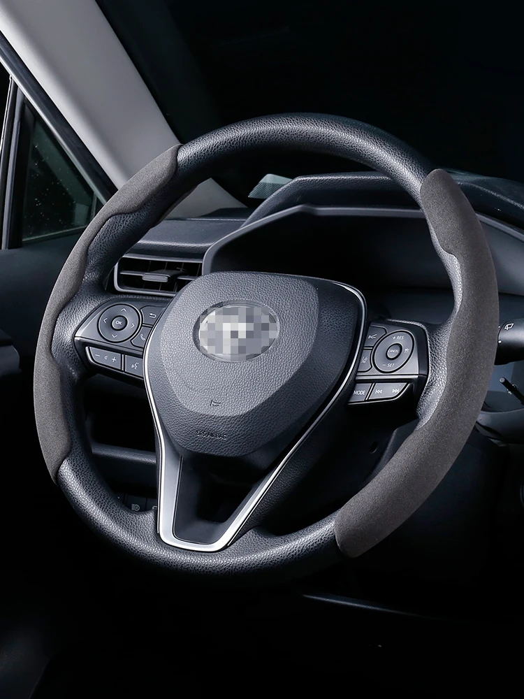 

Universal Round D Type ABS Suede Steering Wheel Ccover Protective Housing Booster Fit All Car