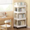 Mobile Storage Rack Trolley Kitchen Organizers And Storage Rack Household Bathroom Cart Multifunctional Multi Storey Bookshelf 2