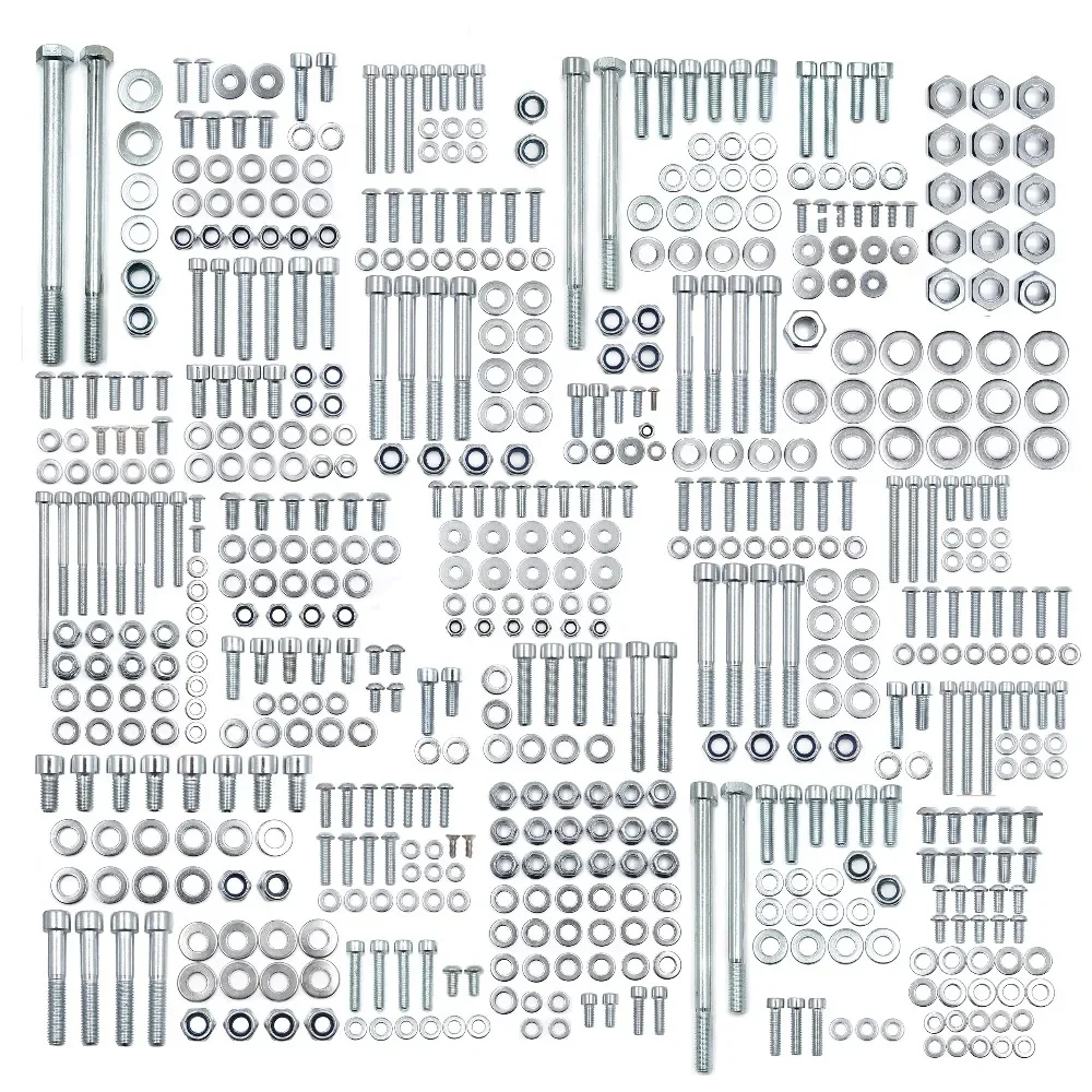 632-piece carbon steel bolt kit for Yamaha Banshee - kit layout