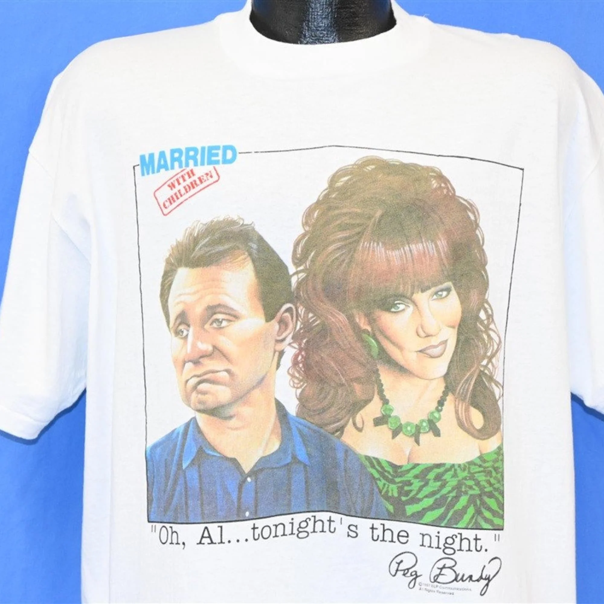 Anni '90 Sposato Con Bambini Al Peg Bundy Tonight'S The Night Sitcom Tv Show T Shirt Extra Large
