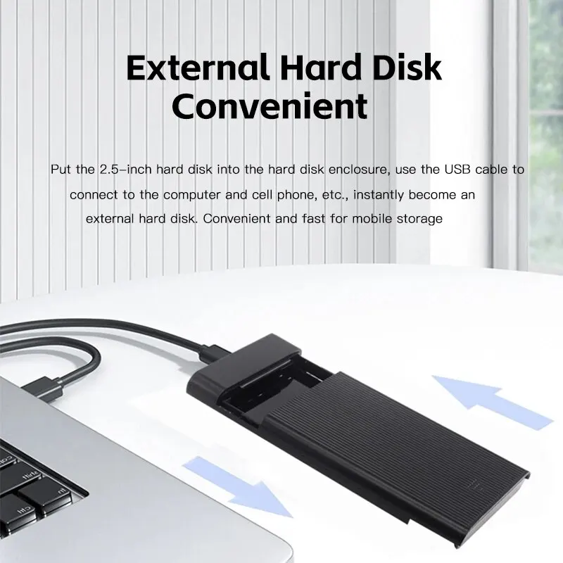 2.5 인치 하드 드라이브 케이스, USB 3.0/ 3.1 마이크로 C 타입 도구, 무료 외장 하드 디스크 인클로저, 노트북 PC용 솔리드 스테이트 SSD