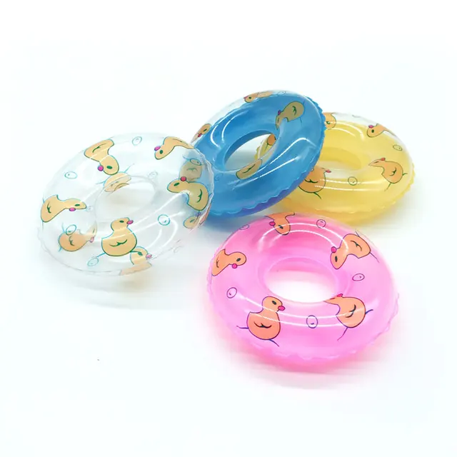 Children Playing In Water Toys Mini Swimming Laps Miniature Miniature Duckling Swimming Ring Inflatable Toys Baby Bathing 1