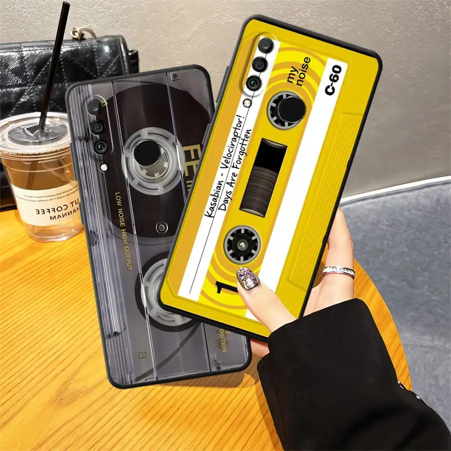 Vintage Cassette Tape Black Soft Shell Case