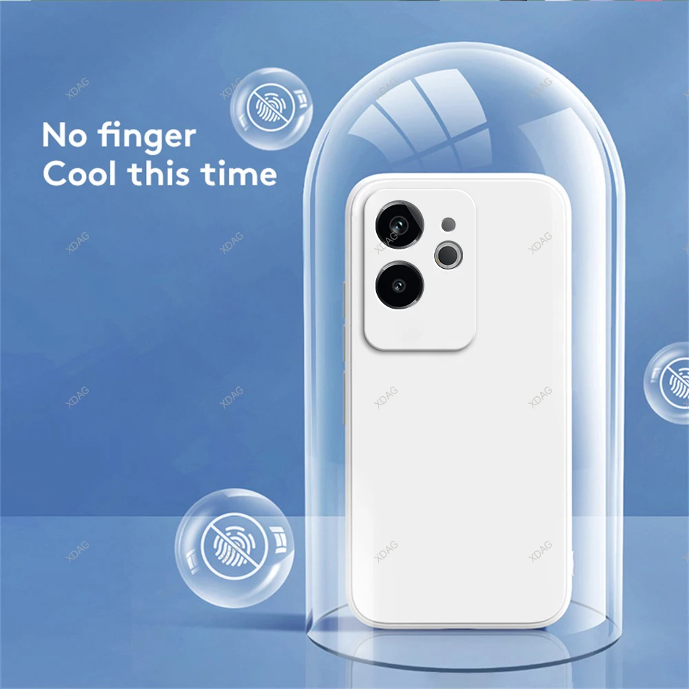 Premium Silicone Phone Case with Classic Straight Edge Design and Soft Flocking Interior
