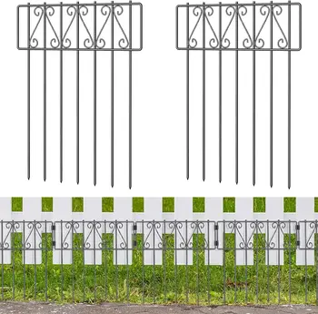 25PCS Metal Animal Barrier Fence Panels – Decorative Garden Border 1