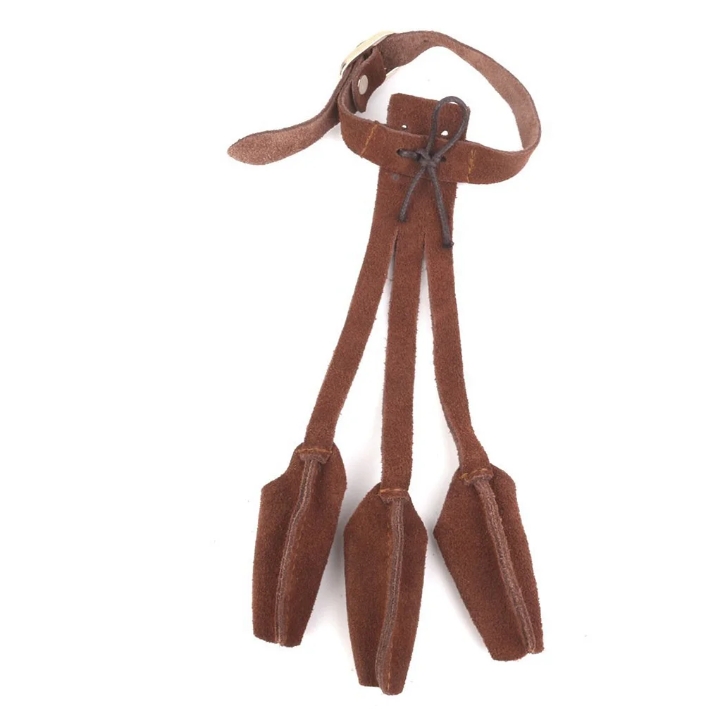 

Traditional Longbow Finger Glove for Archery Longbow Hunting (Brown)