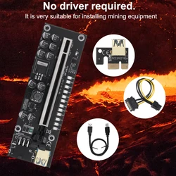Riser VER011 MAX – adaptateur de carte graphique, indicateur de travail LED, USB 3.0 PCI E Riser VER 011 pro Express 1X 16x 