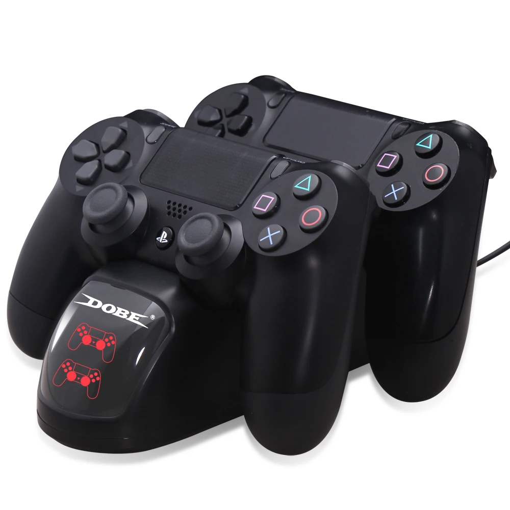 Ps4 controller ladegerät dock, p4 dual controller ladestation, ps4 controller zubehör schwarz – Detail 6