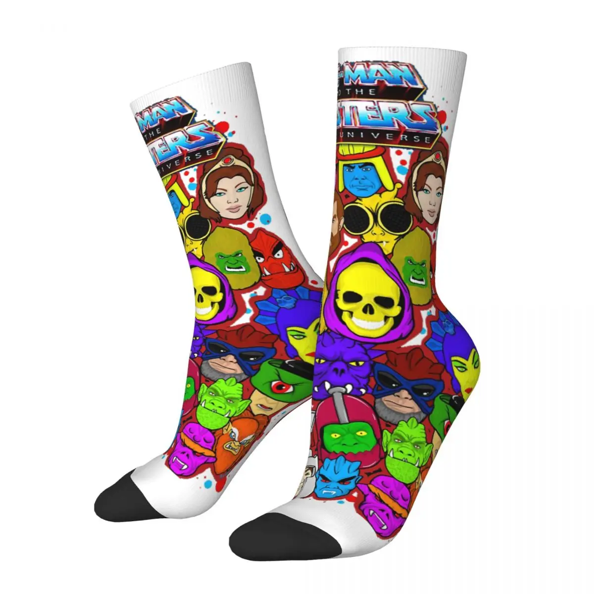 Heman Character Collage Masters Of The Universe Calzini Invernali Unisex Running Fun Printing Socks Street Style Crazy Sock