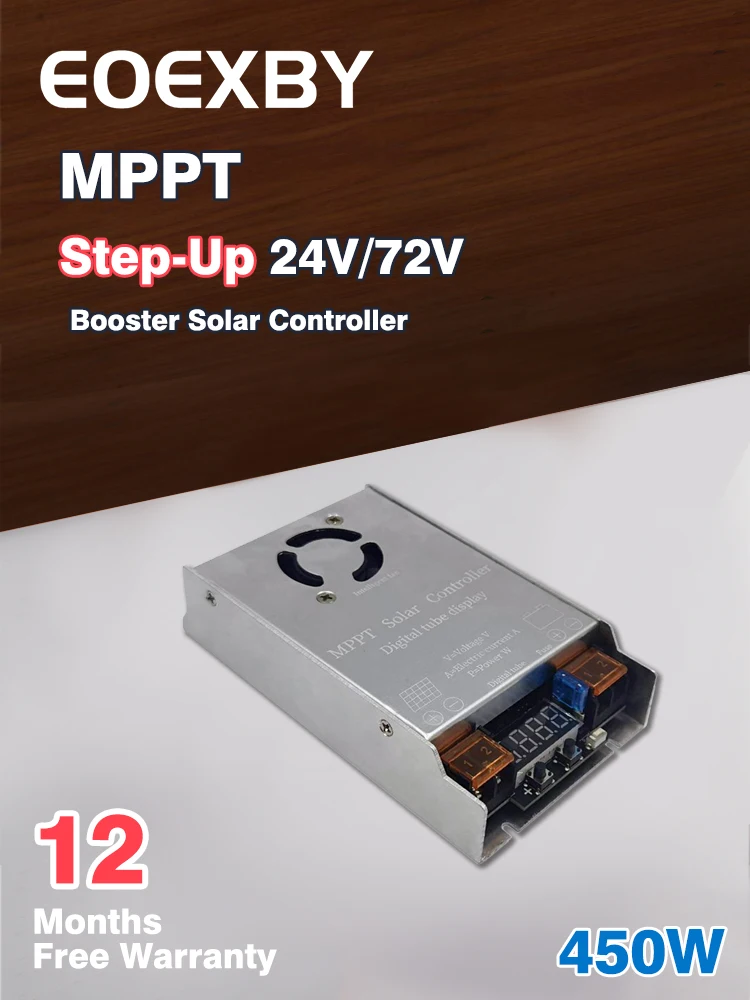 Description Picture 2 of itemEOEXBY MPPT 450W Booster Solar Controller 12V~50V  Step-up Charging For 24V36V48V60V72V LiFePO4 Lithium Lead-acid Gel Battery