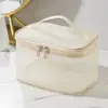 Fashion Transparent Mesh Travel Cosmetic Bag Storage 1/2/3 layer Toiletry Bag Large Capacity Make Up Organizer Bag Women's 2
