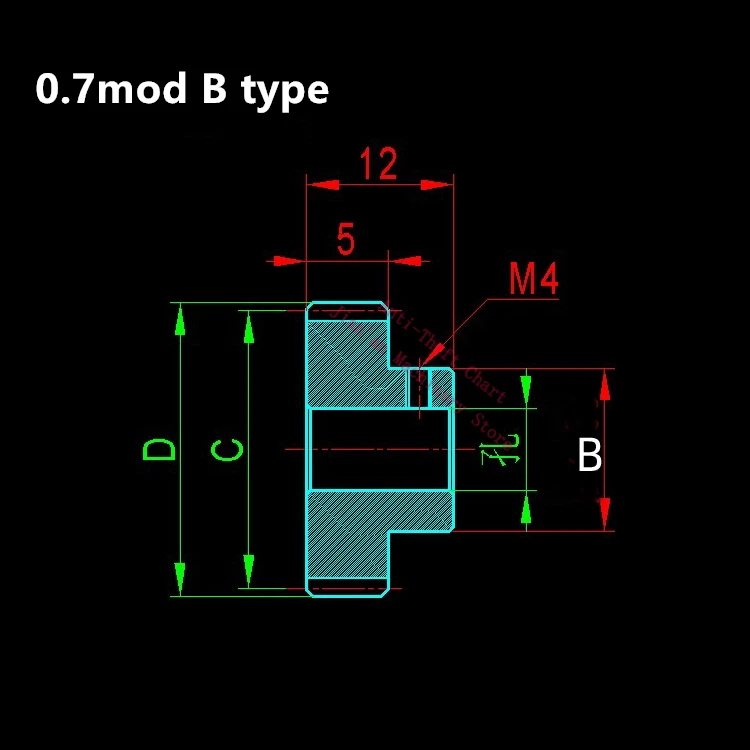 0.7 Mod 10-15T 16T 17T 18T 19T 20T 15Teeth Metal Carbon Steel 4OCr Cylindrical Spur Gear Drive Toy Car Motor Engraving Machine motor gear,transmission gear