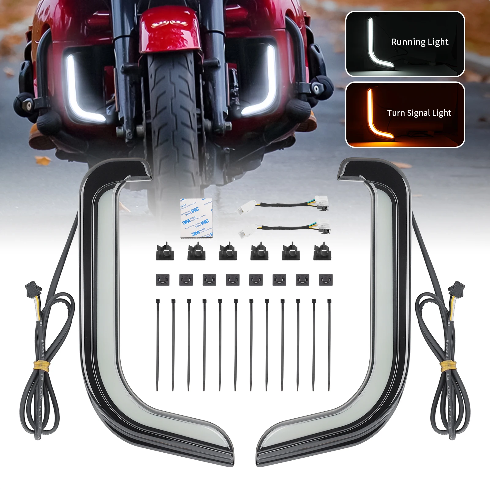 

Motorcycle leg guard light accessories For Harley-Davidson Road Glide Ultra FLTRU Road King Street Glide Special FLHXS 2014-2021