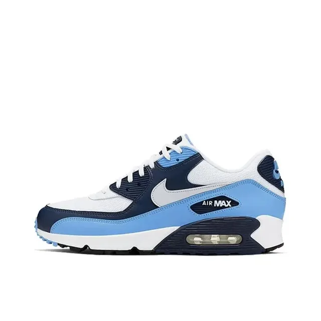 Nike Air Max 90 Men's and Women's Running Shoes, Air Cushion, Breathable, Retro Waffle Shoes, Forrest Gump Shoes, White 1