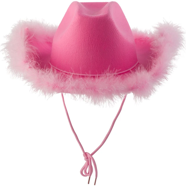Achetez en gros Nouveau Rose Western Style Cowgirl Chapeaux Pour Femmes  Fille Roulé De Mariage Fedora Casquette Plume Bord Cowboy Chapeau Chine et  Casquettes à 1.07 USD