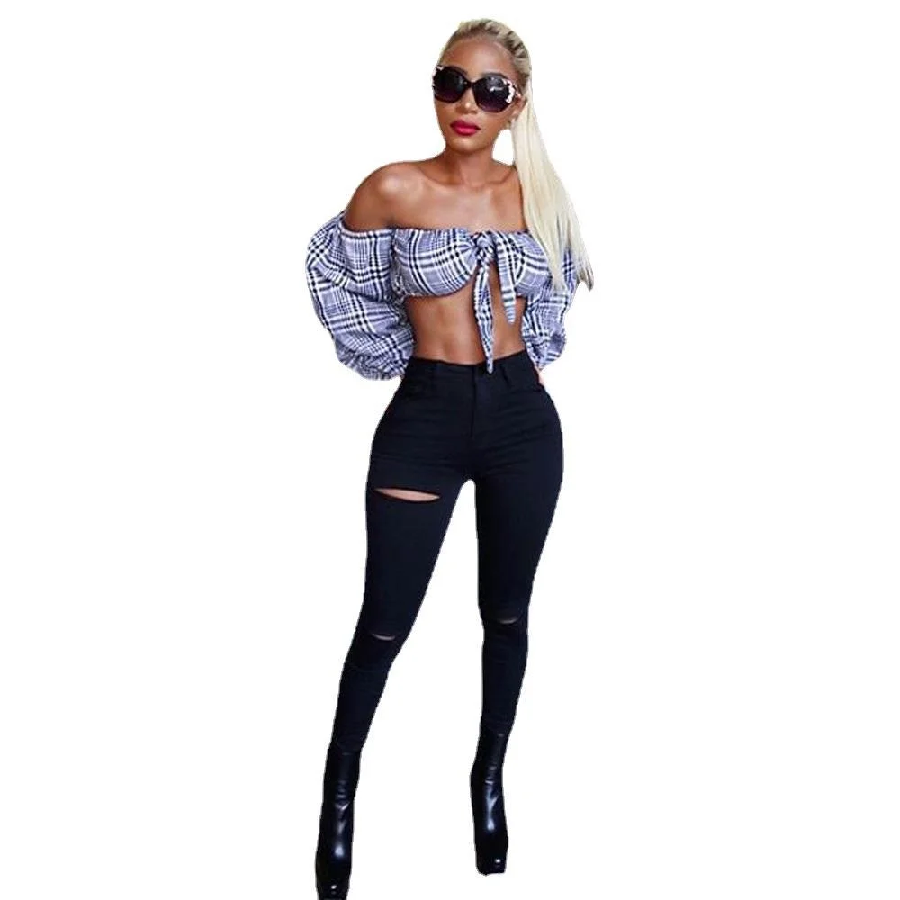 Damjeans med hög midja slim fit med push-up effekt_voghion.com