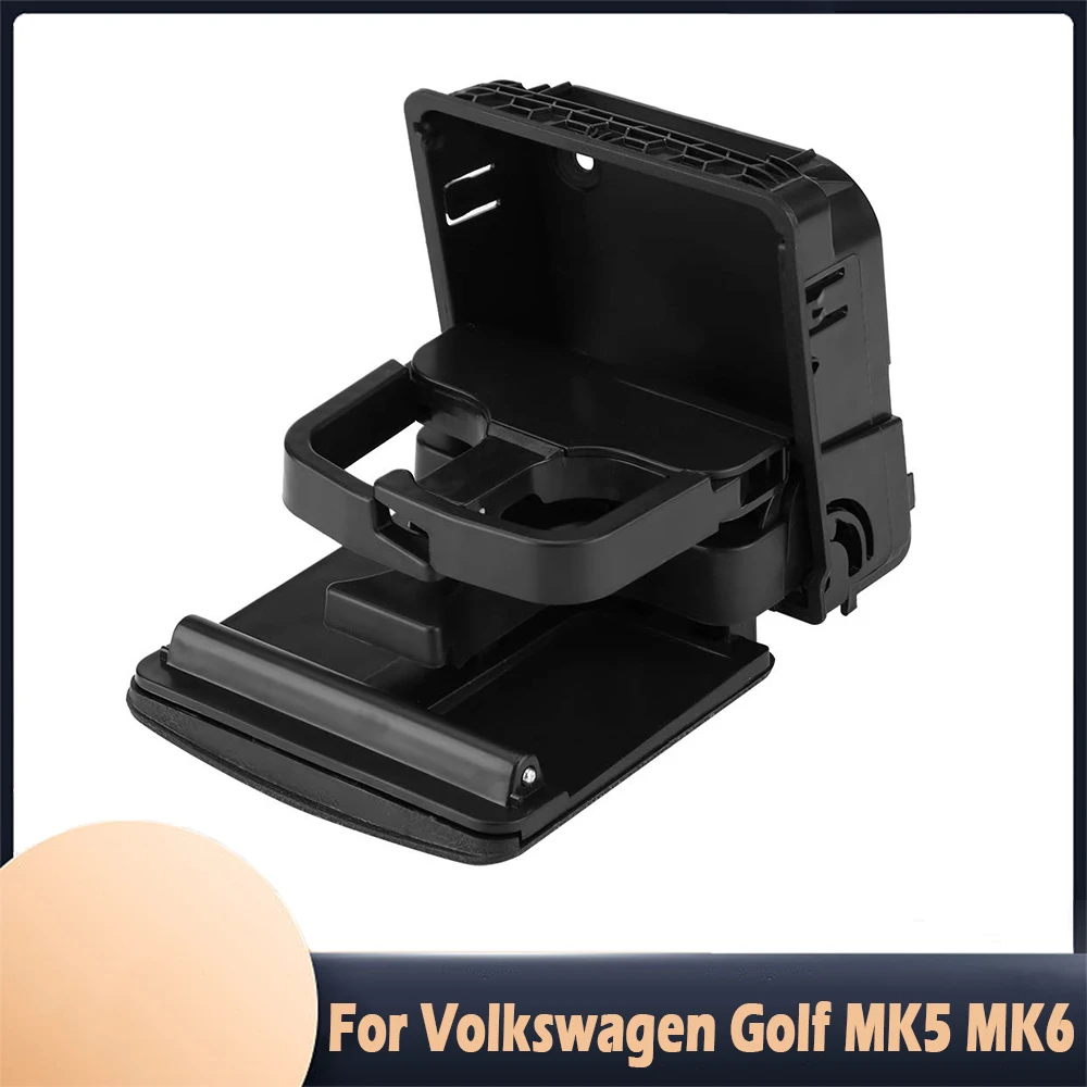 

Car Rear Center Console Drink Cup Holder For VW Jetta MK5 Golf MK6 GTI Accessories Black