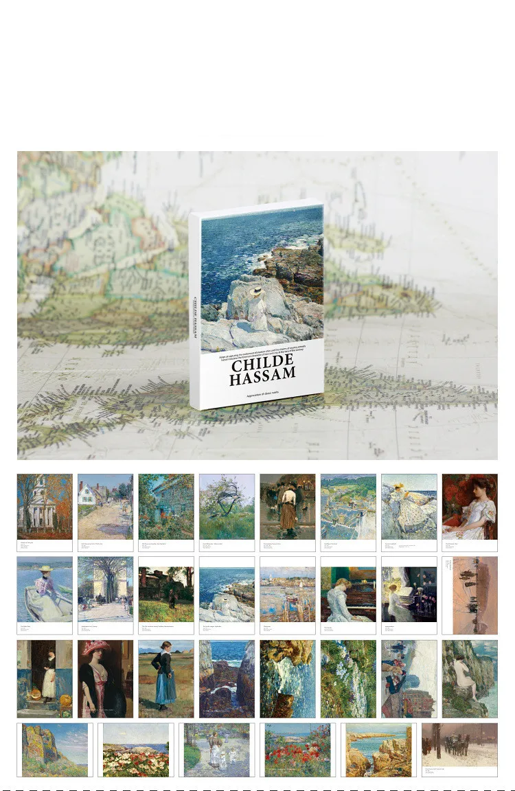 30 teile/los Kunstmuseum Serie Postkarten Malerei Gruß karte Boxed Wunsch karte Englisch Postkarte Mode Geschenk Nachricht Dekoration – Detail 9