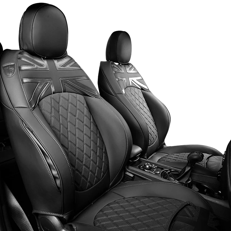 Car Seat Covers Set Fit For Mini Cooper R50 R53 R55 R56 R57 R60 Artificial Leather Car Accessories Vehicle Seat Protector