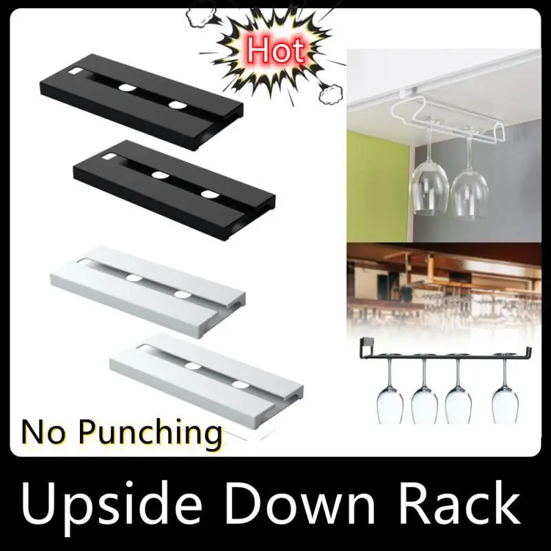 

Kitchen Accessories Wall Mount Wine Glasses Holder Classification Hanging Glass Cup Rack Punch-free Cupboard Organizer