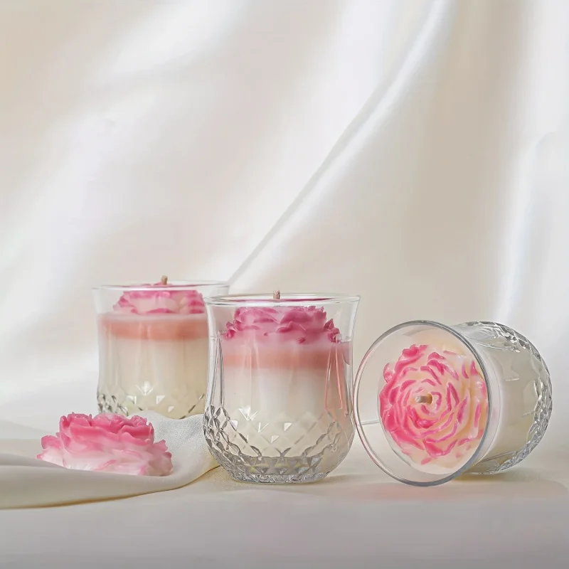 1pc Flower-Shaped Silicone Mold Candle Aromatherapy Clay Plaster Handmade Soap Crystal Glue Mold silicone mold