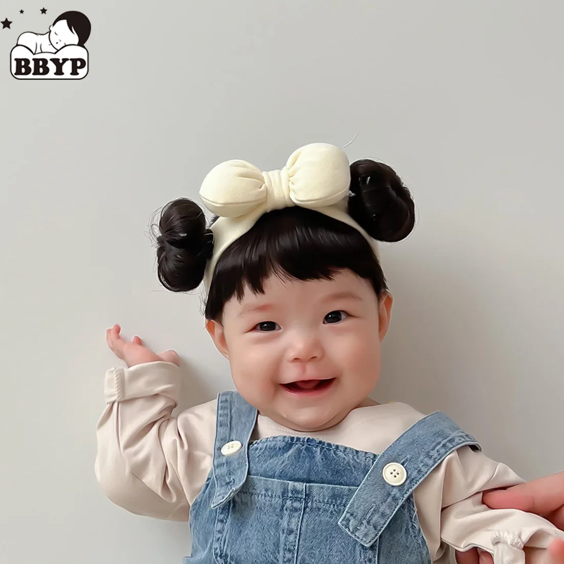 

Fashion Cute Baby Girl Hair Wig Headband Children Girls Bow Wig Hairband Newborn Toddlers New Year Christmas Cosplay Headwear