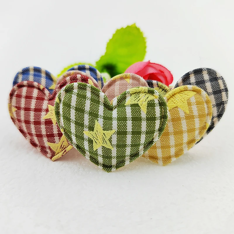 

100Pcs 3.5*3CM Star Fabric Appliques For Clothes Hat Sewing Supplies DIY Headwear Hair Clip Bow Decor Patches