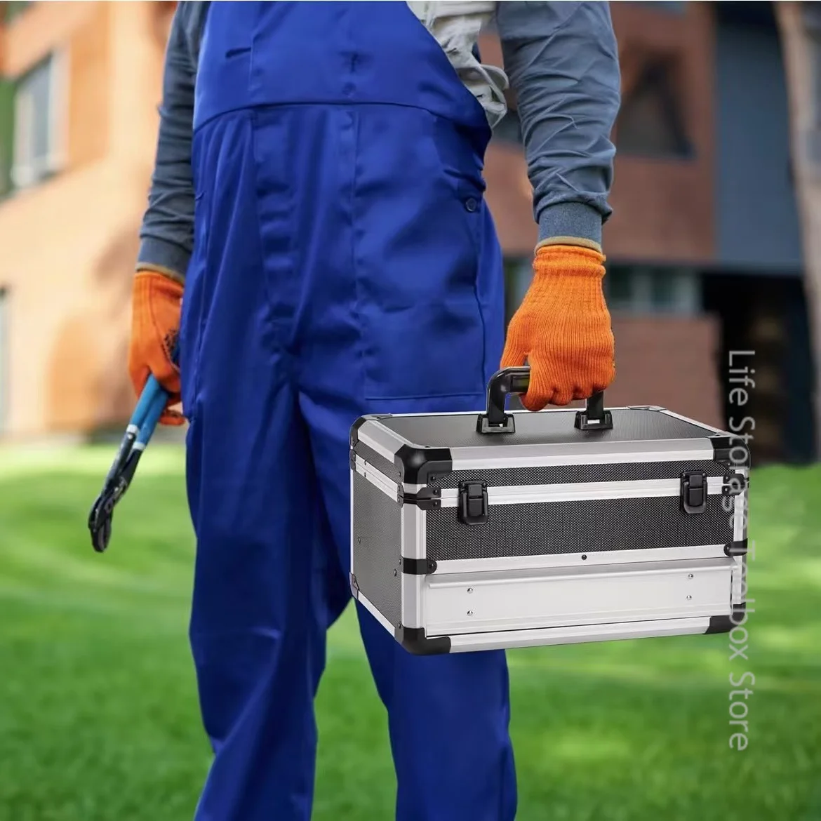 Aluminum Carrying Case Tool box Drawer Type Tool Box Organizer Multifunctional Metal Tool Box Suitcase Electrician Suitcase 6