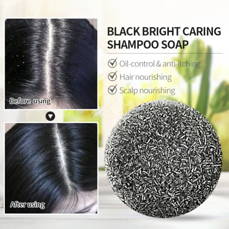 

Natural Organic Polygonum Essence Hair Darkening Shampoo Bar Soap Mild Formula Hair Shampoo Gray Hair Reverse Hair Care