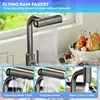 Drop in Kitchen Sink, Stainless Steel Topmount Single Bowl Kitchen Sinks Workstation with Pull-out Faucet, －31" x 19" x 9"（Gray） 3