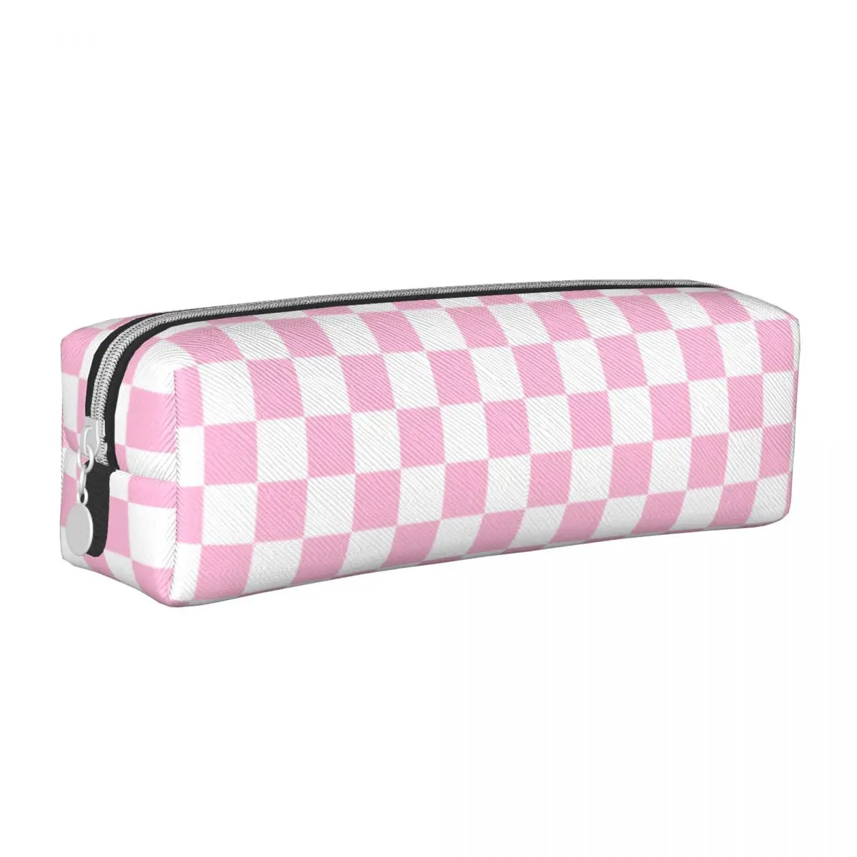 

Pink Checkerboard Pencil Cases Fun Pen Box Bag Girl Boy Large Storage School Supplies Zipper Pencil Box